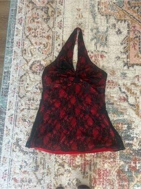 Body Central Red Top with Black Trim